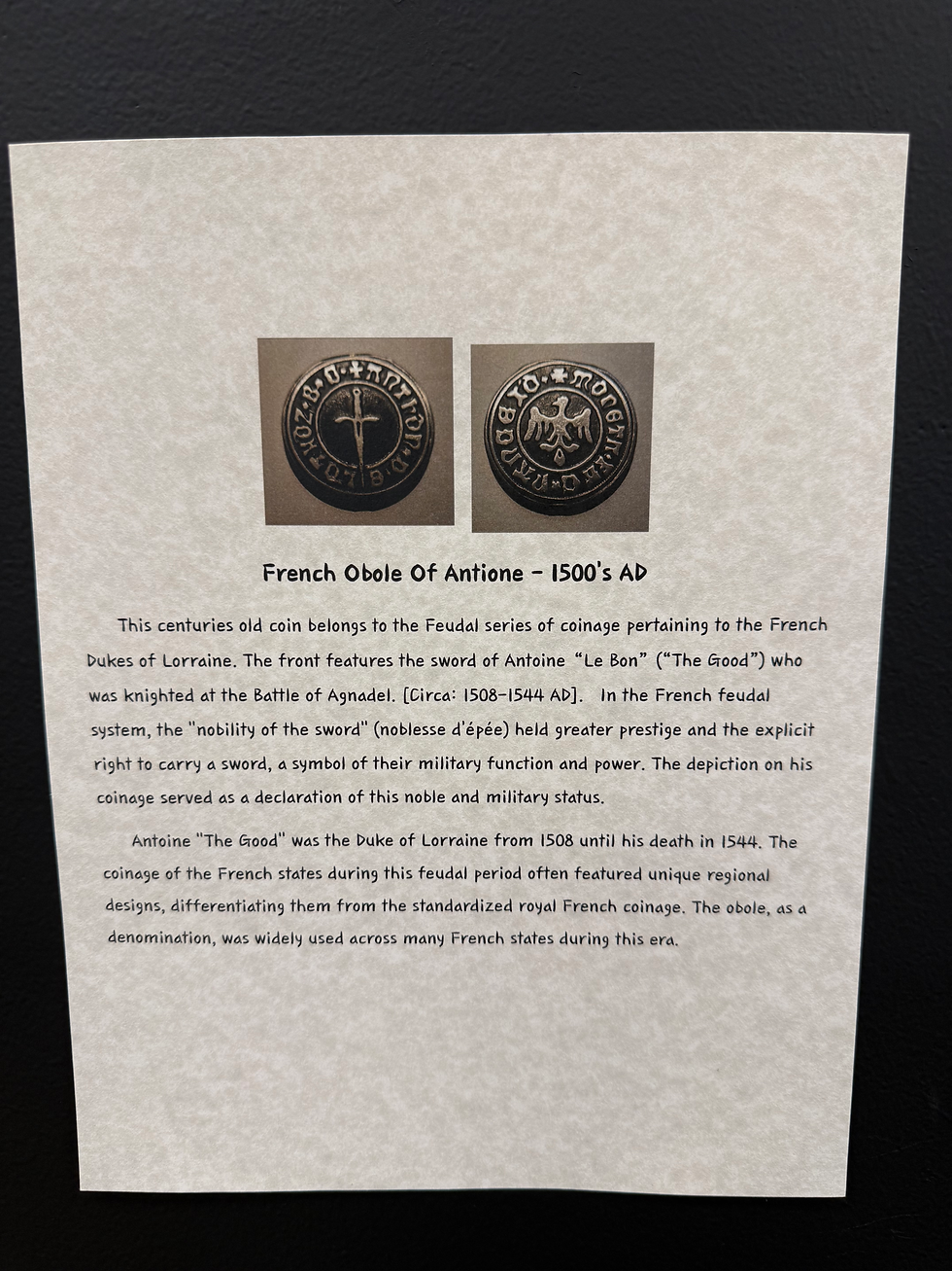 Thumbnail: Antique Coin Pendant #15 (Imperial Credit/StarWars)