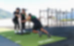 Zona funzionale outdoor nella palestra 2fit di merano