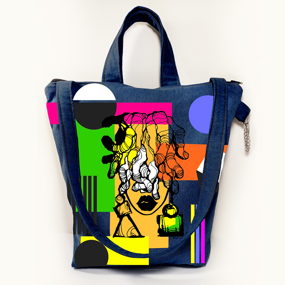 Thumbnail: Oversized Denim Tote