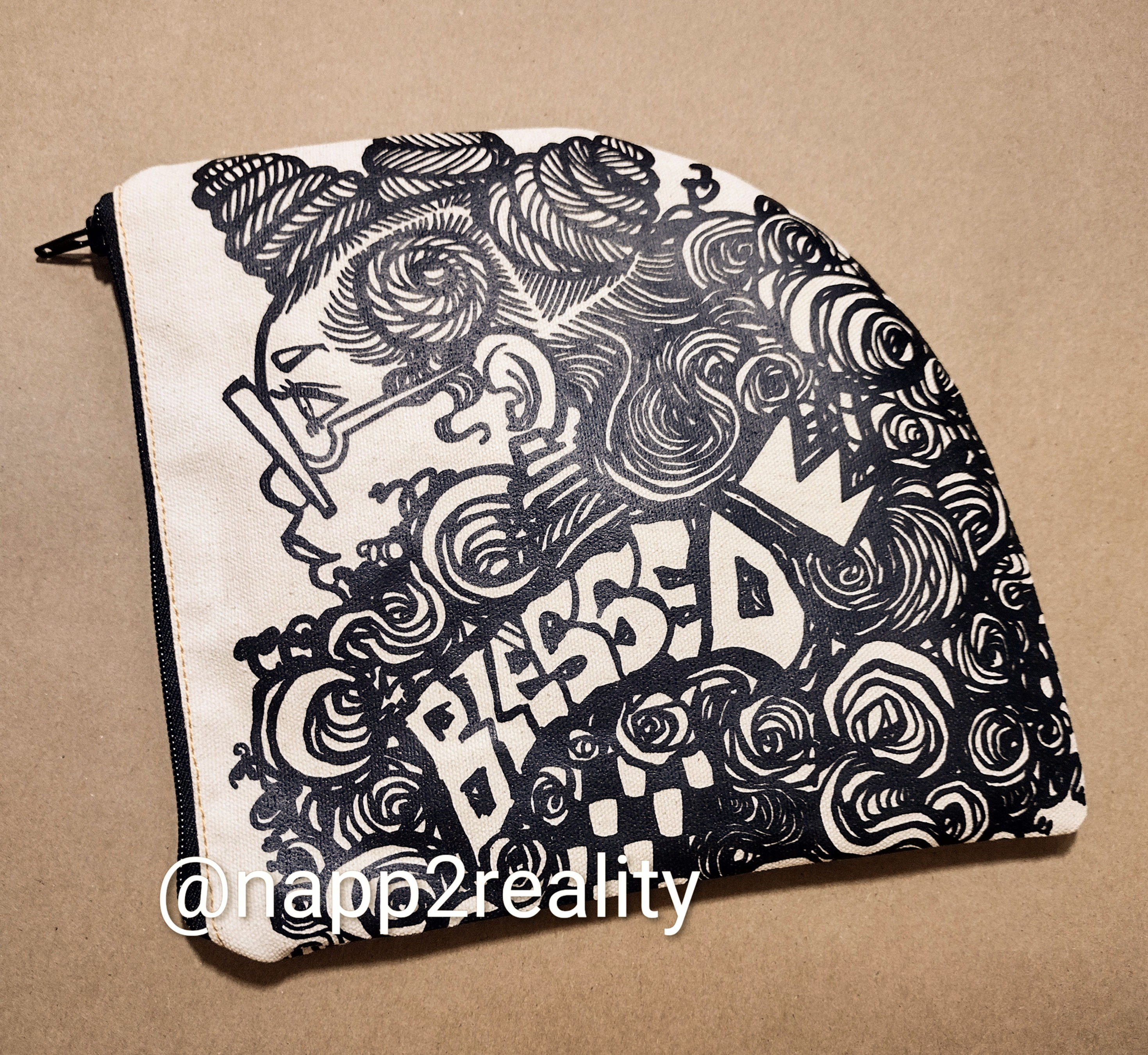 A Powerful Peace canvas fan pouch