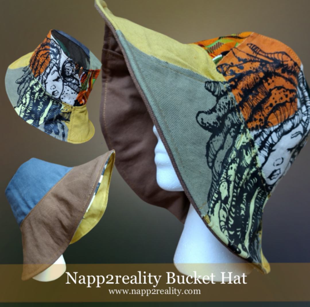 Sincere Locs Denim Patchwork Bucket Hat
