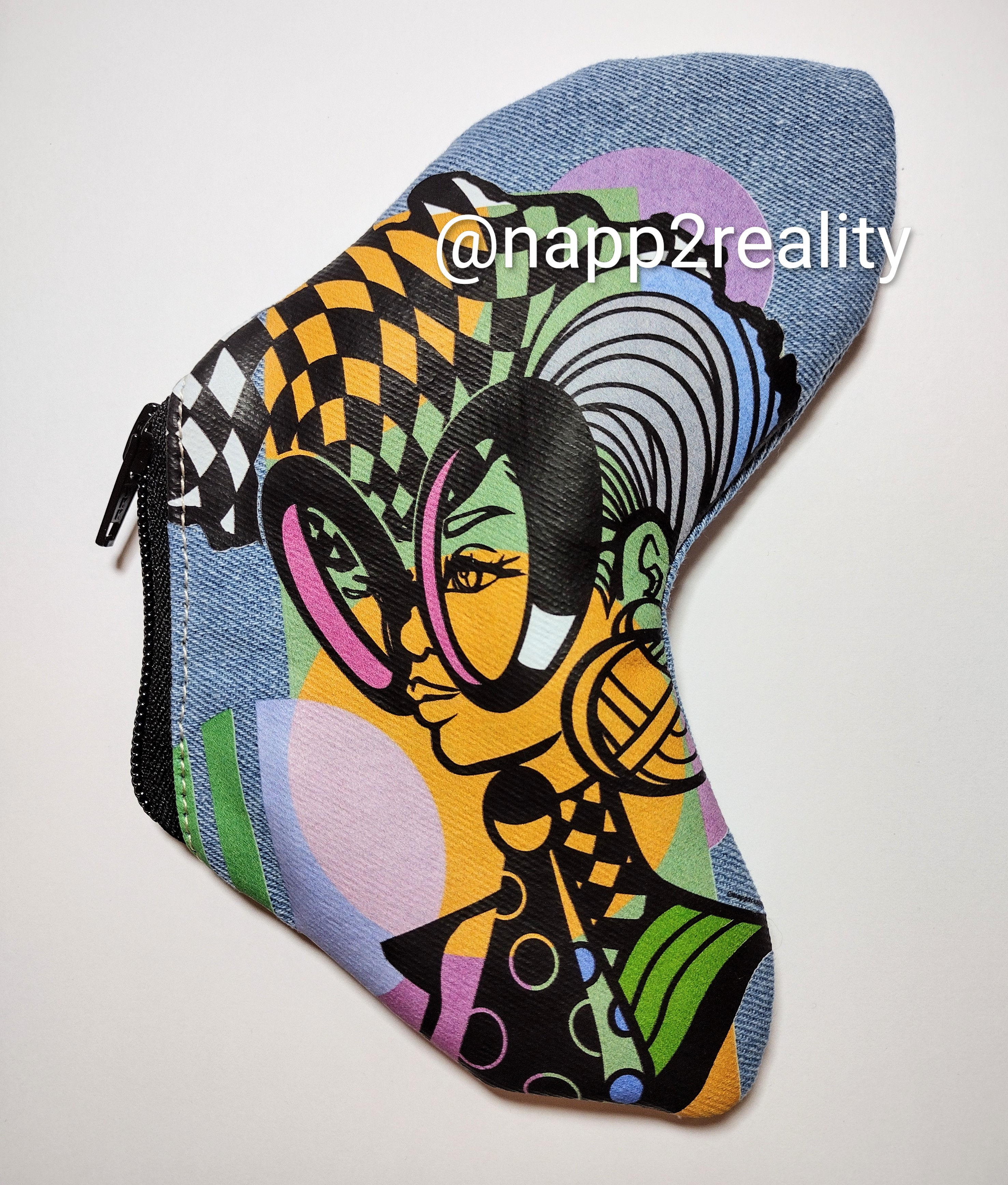 Fly Warrior 2.0 Denim Butterfly Mini Coin Pouch