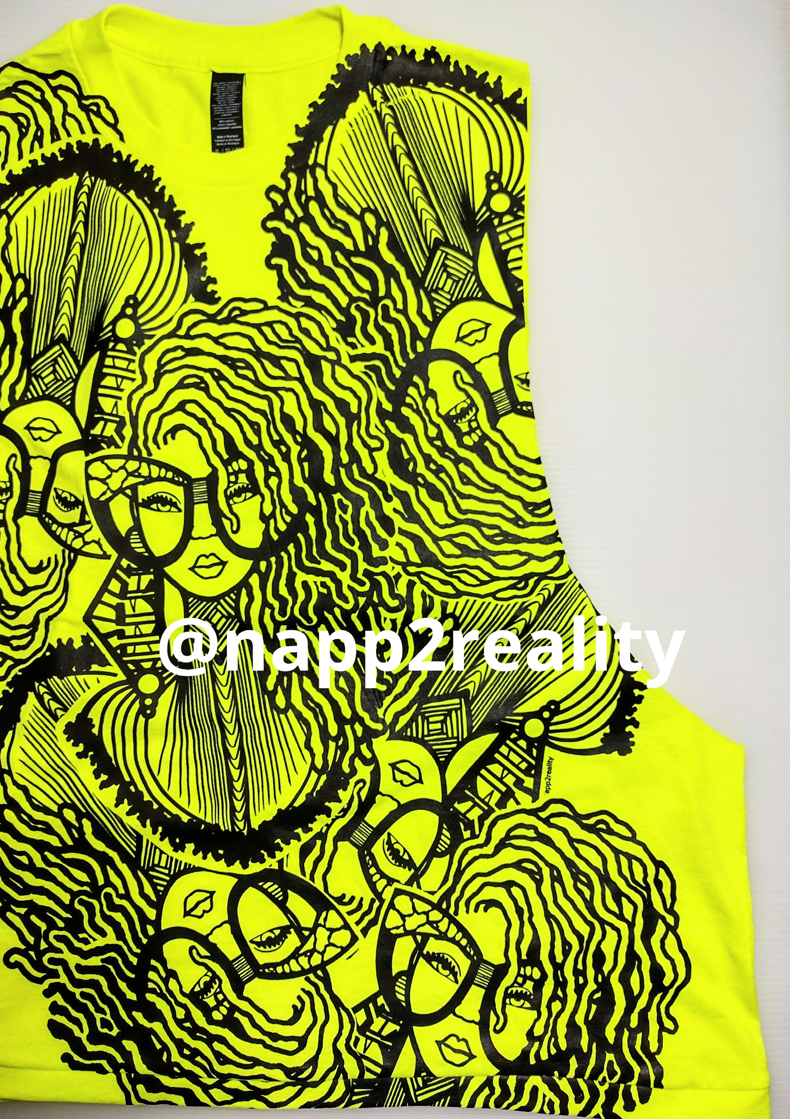 Sincere Locs Lime Cropped Muscle Tee (Unisex XL) 