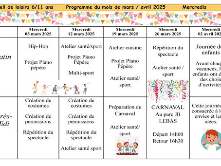 ALSH Mercredis 6/11 ans