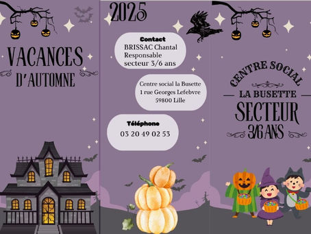 Vacances d'octobre des 3/6ans