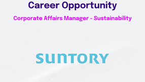 Suntory Group - Corporate Affairs Manager - Sustainability