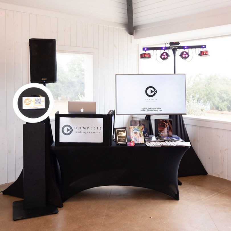 Wedding company display booth set up at the Allegro Wedding & Event Venue