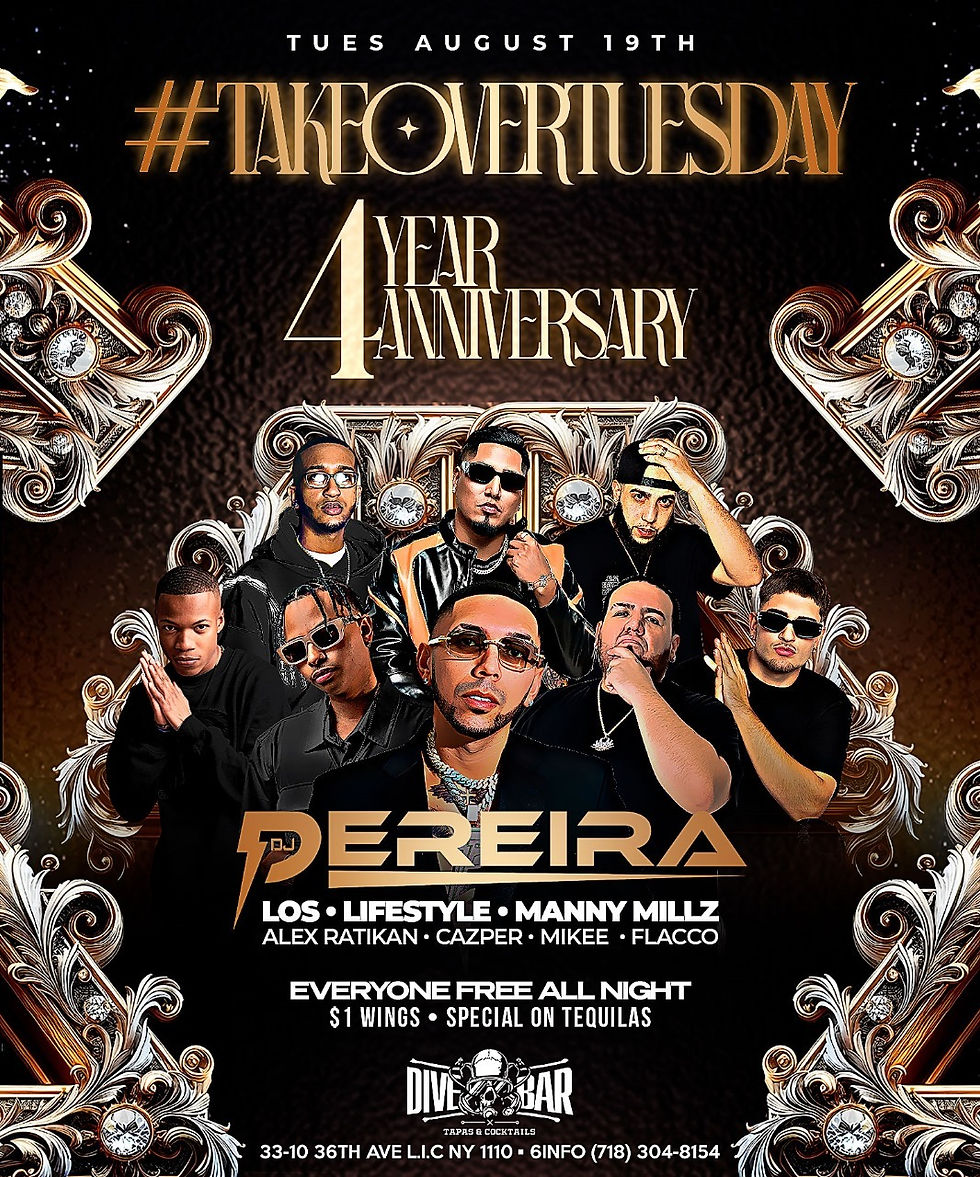 Takeover Tuesday 4 Year Anniversary at Dive Bar LIC – August 19th
