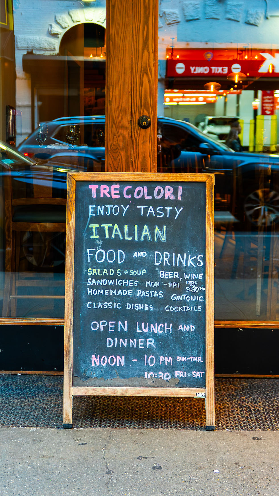 sign outside the restaurant