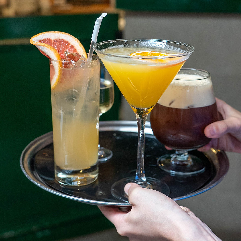 Selection of cocktails served at Tomiño Taberna Gallega authentic Spanish restaurant NYC