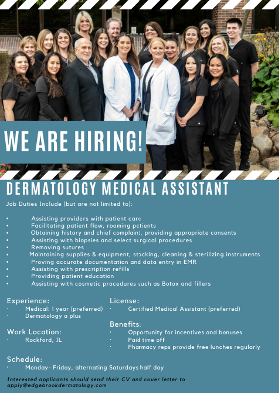 Now Hiring Edgebrookdermatology
