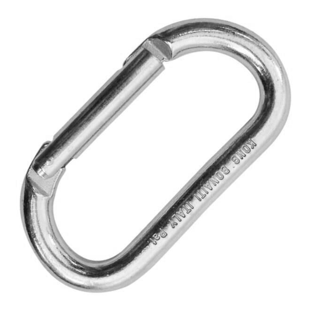 Kong Oval Straight Gate Parlak Düz Kapılı 22 kN Alüminyum Oval Karabina EN