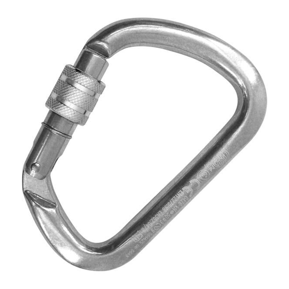Kong X-Large Alu Vidalı Screw Sleeve Kilitli 30KN Alüminyum D Karabina Parlak