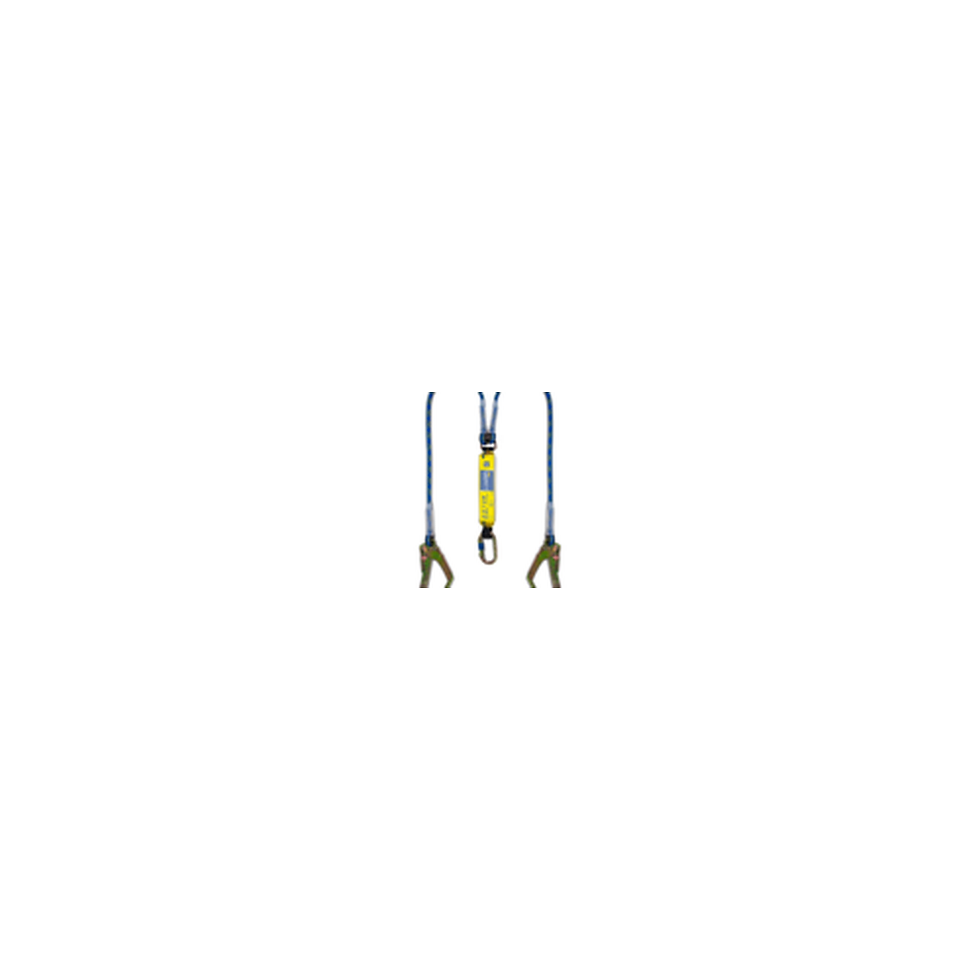 Küçük resim: Irudek 363/140cm Şok Emicili Çift Kollu Lanyard -Çelik 55mm Kancalı