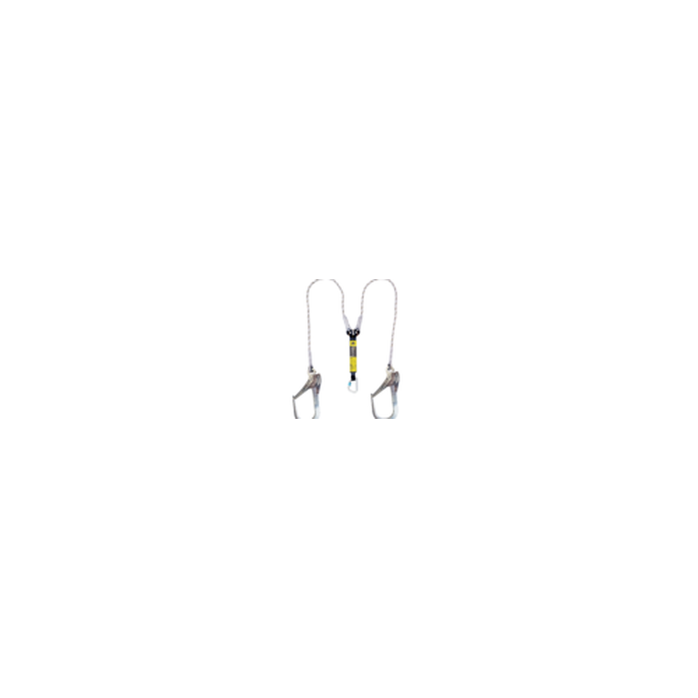 Thumbnail: Irudek 373/180cm BH Shock-Absorbing Twin-Leg Lanyard - with 110mm Aluminium Hook