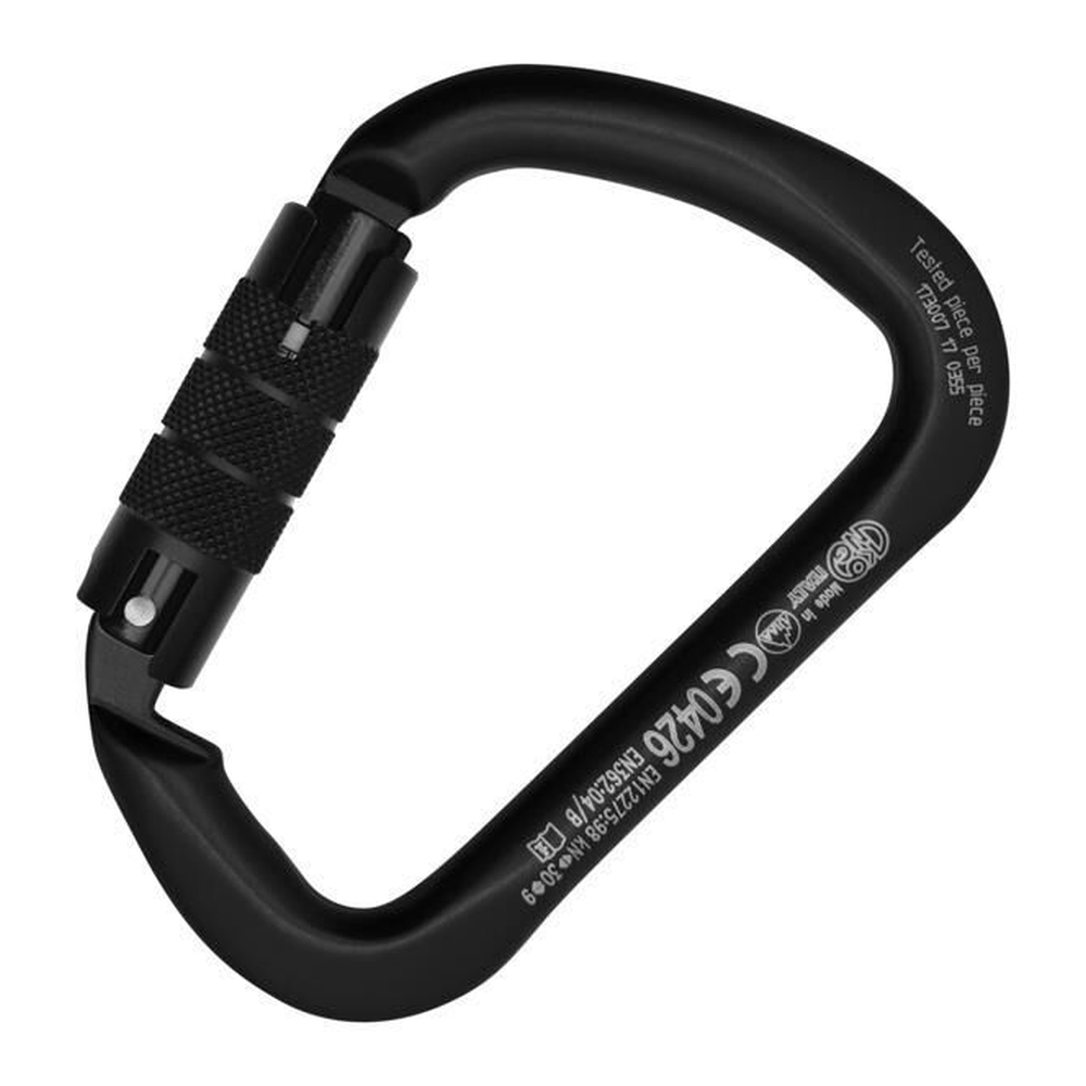 KONG X-LARGE ALU TWIST LOCK Emniyet Karabinası Siyah EN 362/B EN 12275/B