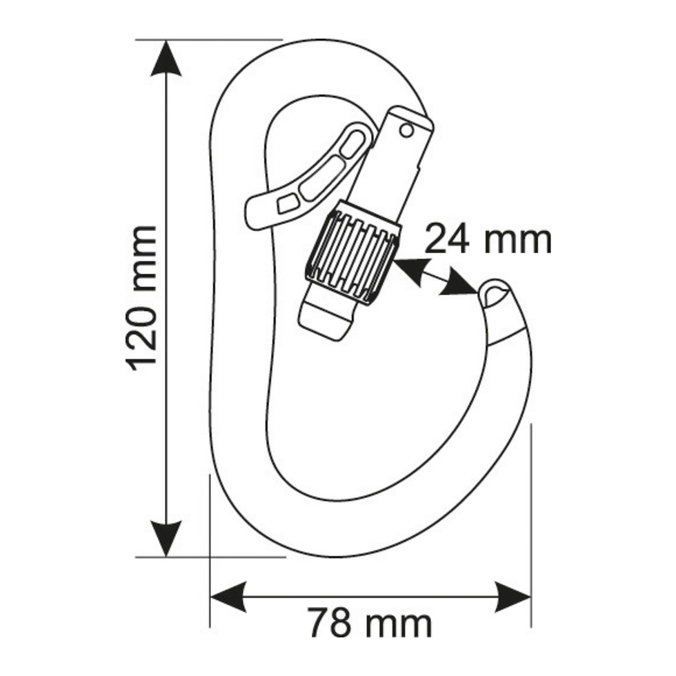 Thumbnail: CAMP 2924 ATOM BELAY LOCK ALUMINIUM CARABINER