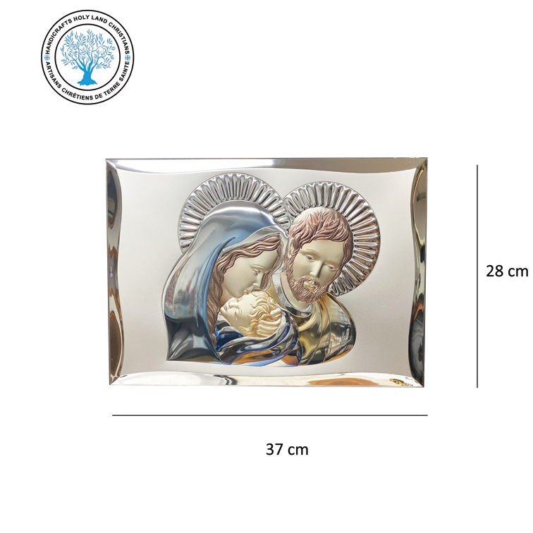 Thumbnail: Holy Family Silver Icon from the Holy Land (2 SIZE AVAILABLE)