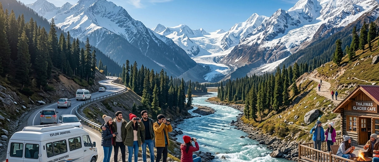 Experiential road journey from Srinagar to Sonamarg featuring rivers, glaciers and Himalayan valleys