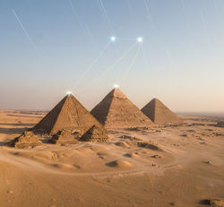 Giza Pyramids – Cosmic Alignment of Ancient Egypt(Giza Pyramids showcasing cosmic alignment and sacr