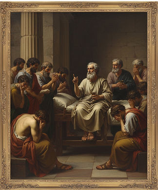Death of Socrates drinking hemlock – martyrdom for truth in ancient Athens by Christone Holidays