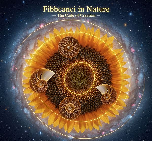 Fibonacci sequence appearing in nature from shells to galaxies.