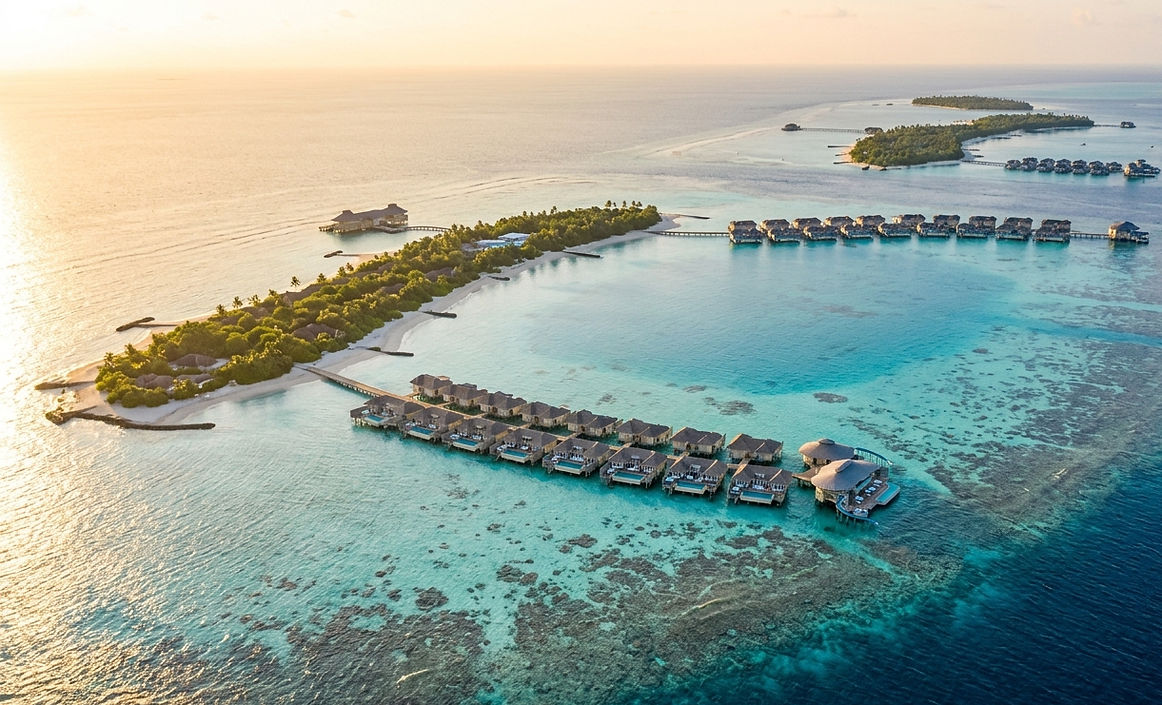 Noonu Atoll in the Maldives offering exclusive luxury resorts, private overwater villas, and tranquil lagoons.