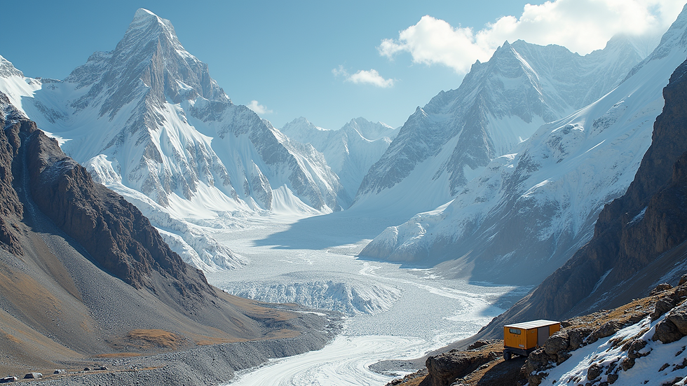 High angle view of Everest Base Camp