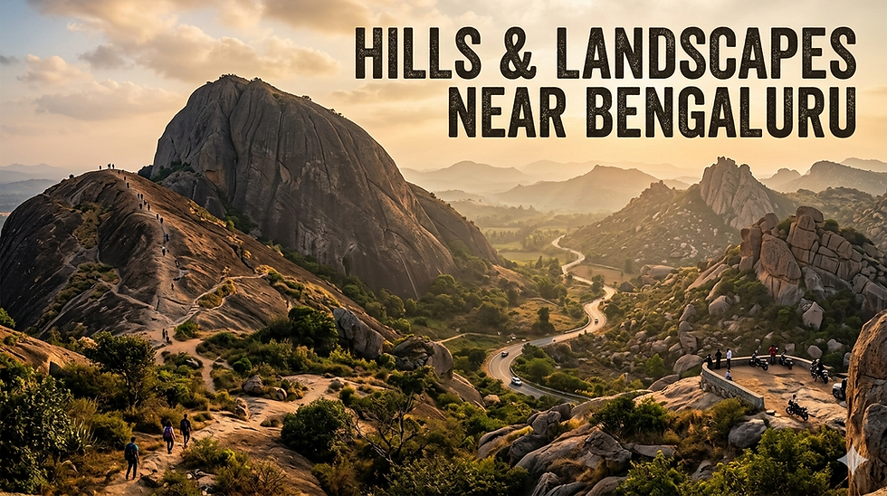 Savandurga and Ramanagara hills near Bengaluru showcasing rocky landscapes and trekking views