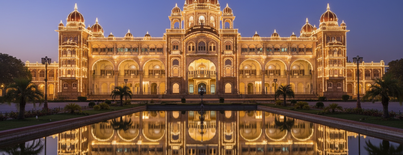 Mysore Palace illuminated