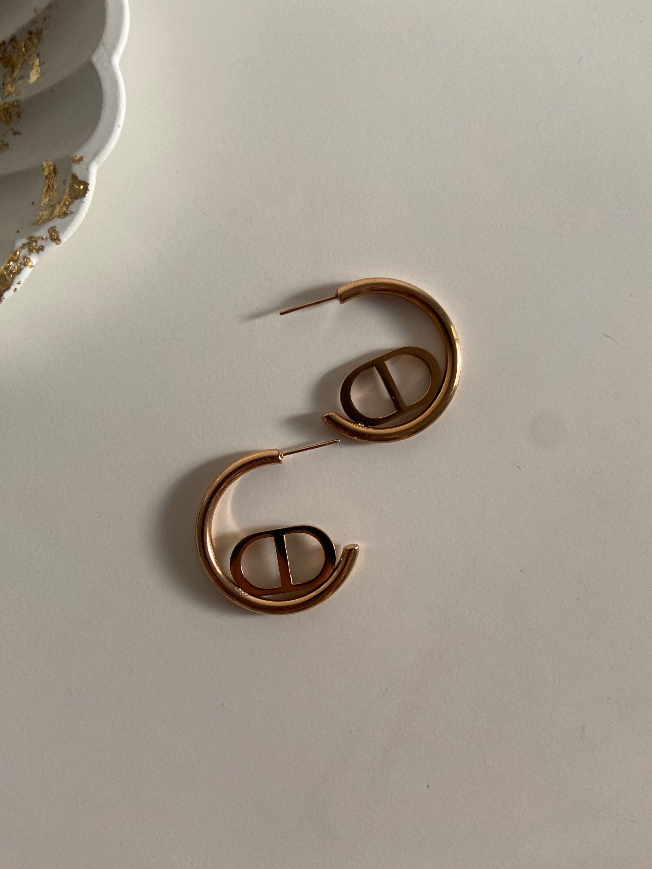 CD hoops (rose gold) 