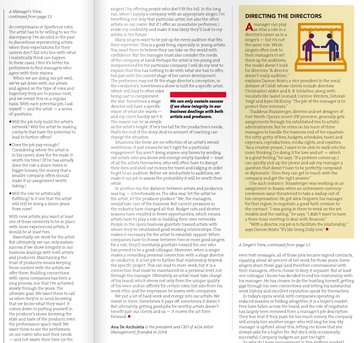 ADA Artist Management's President, Ana De Archuleta is featured in the Summer Edition of Opera A