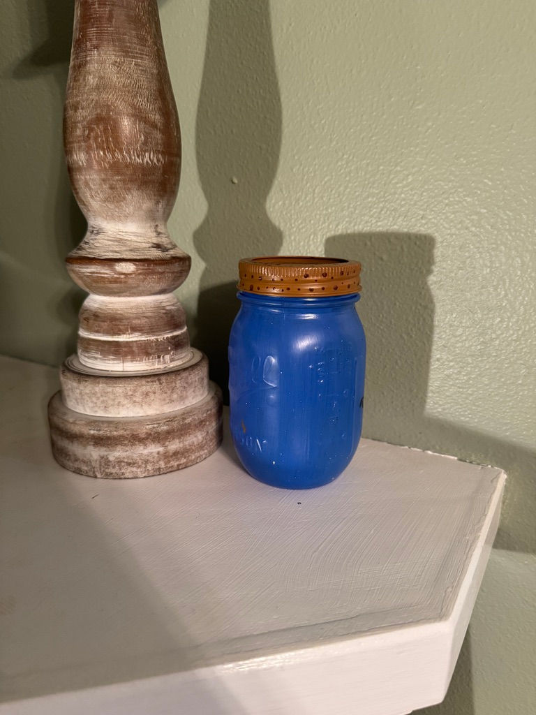 Thumbnail: Rustic Cookie Monster Mason Jar Coin Holder