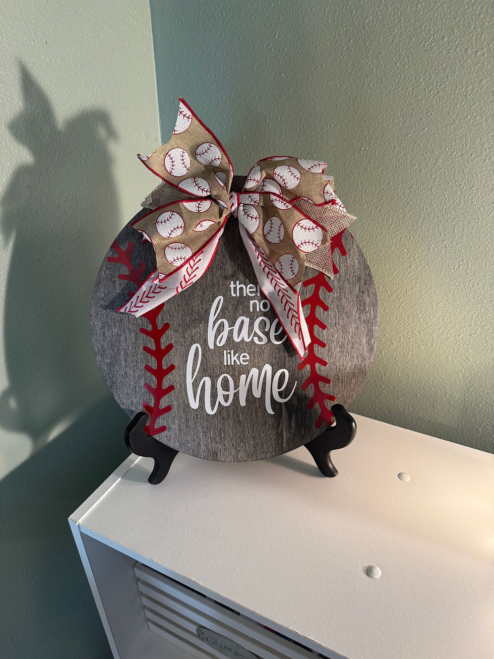 Thumbnail: 12" There is no Base Like Home Wooden Sign 