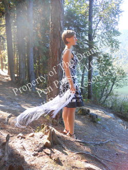 Woman with Flowing Lace