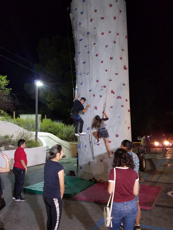 rock climbing wall