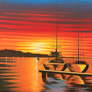 Sunset on a piece