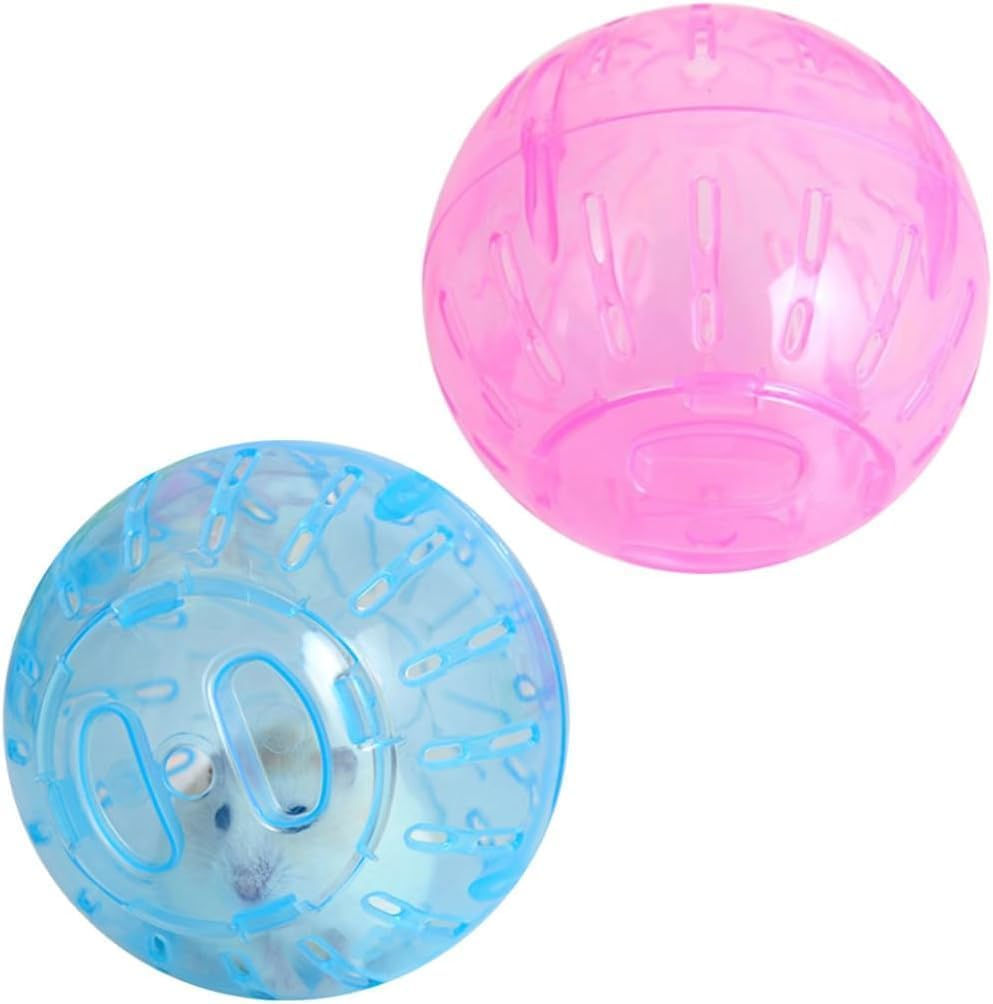2Pcs Blue and Pink Hamster Balls Hamster Ball Transparent Dwarf Hamster Exercise