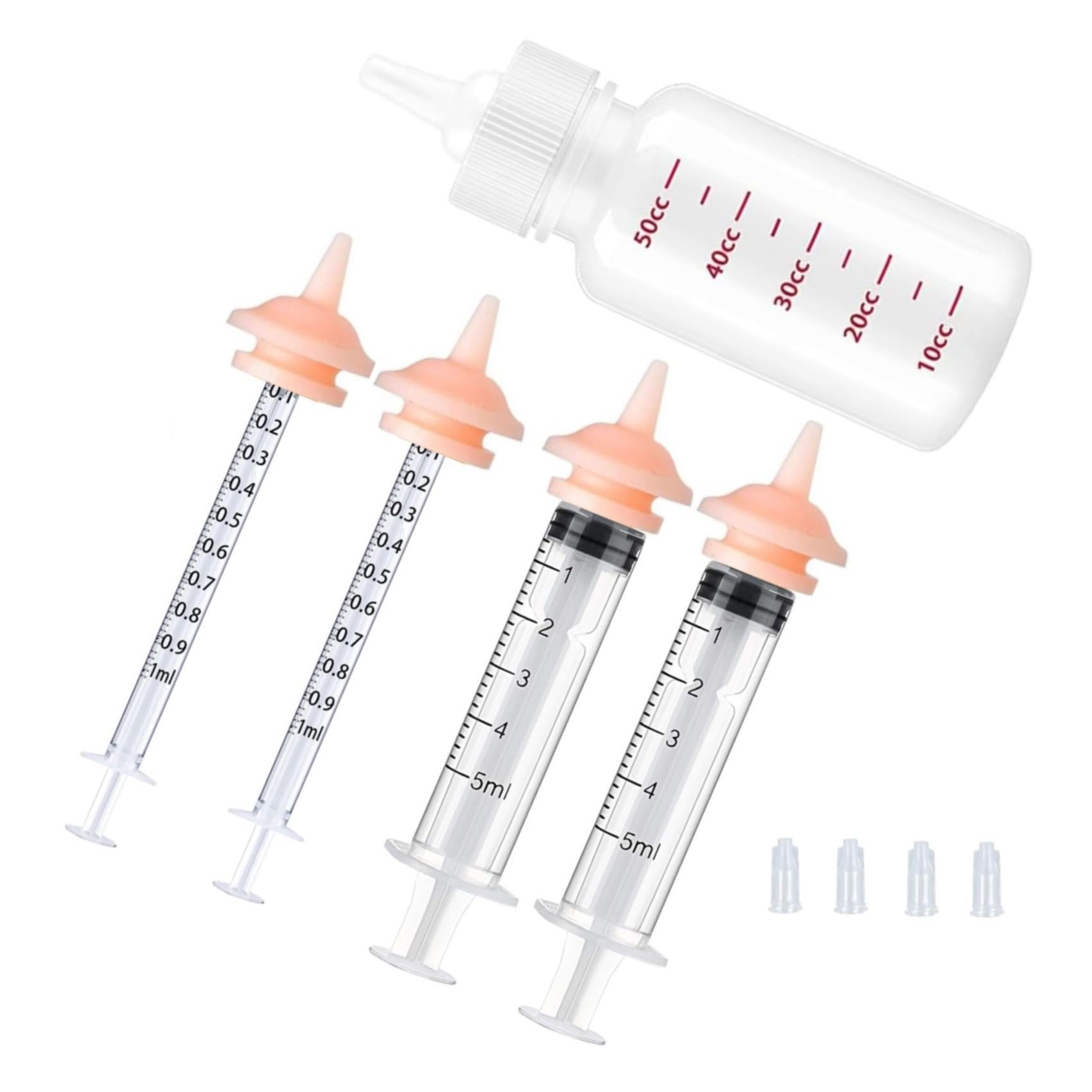 Pet Feeding Silicone Nipples are Suitable for Newborn Kittens Puppies Rabbits an