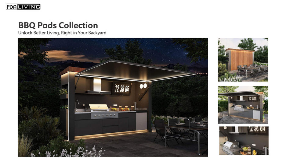 BBQ Pods Collection zeigt Outdoor Küche, Unlock Better Living, Right in your Backyard. Outdoork