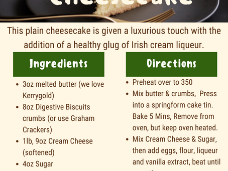 Irish Cream Cheesecake