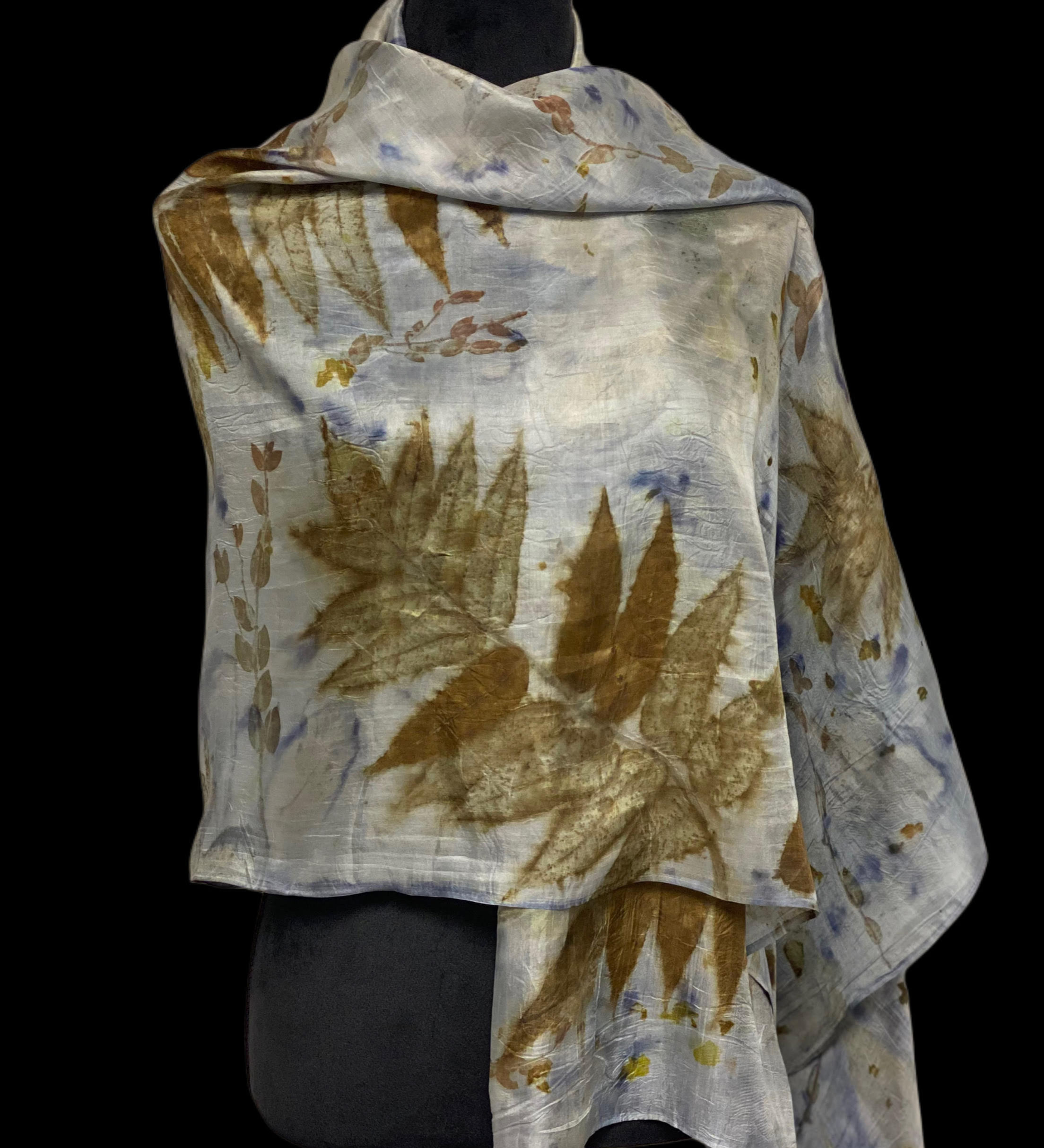 River Walk- Silk Eco Printed Shawl