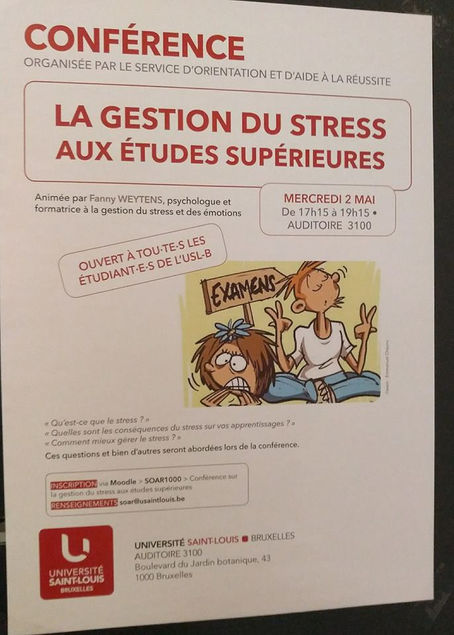 Conférence : gérer le stress de examens