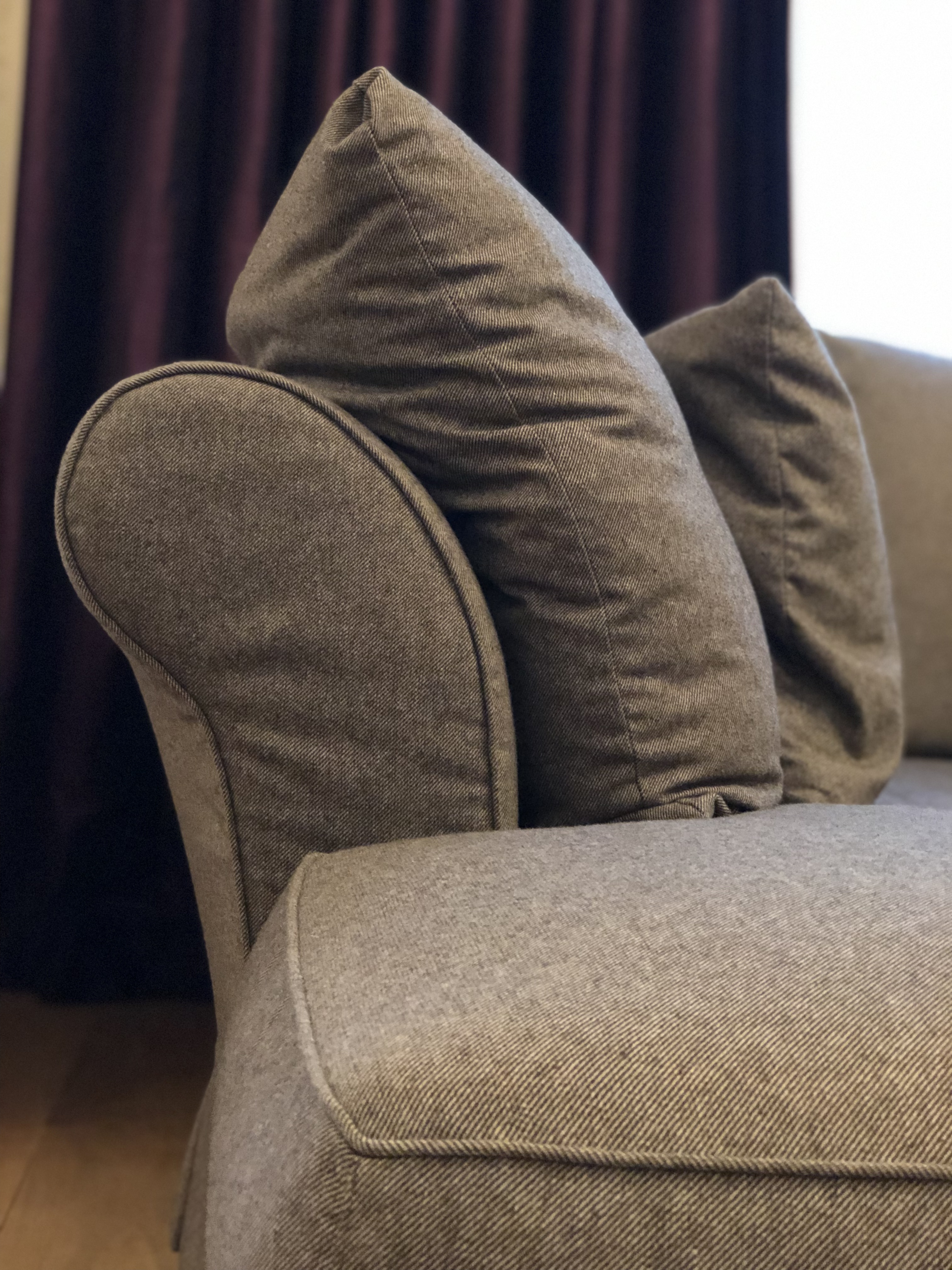 Sofa textures and forms