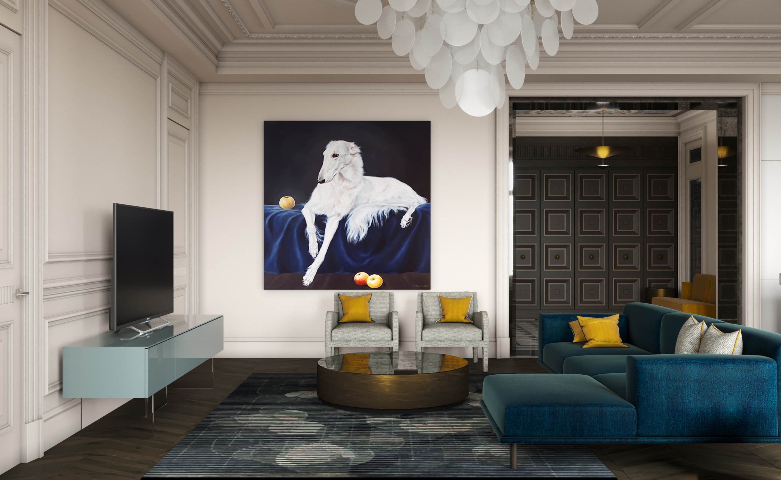 All-white parisian panorama apart
