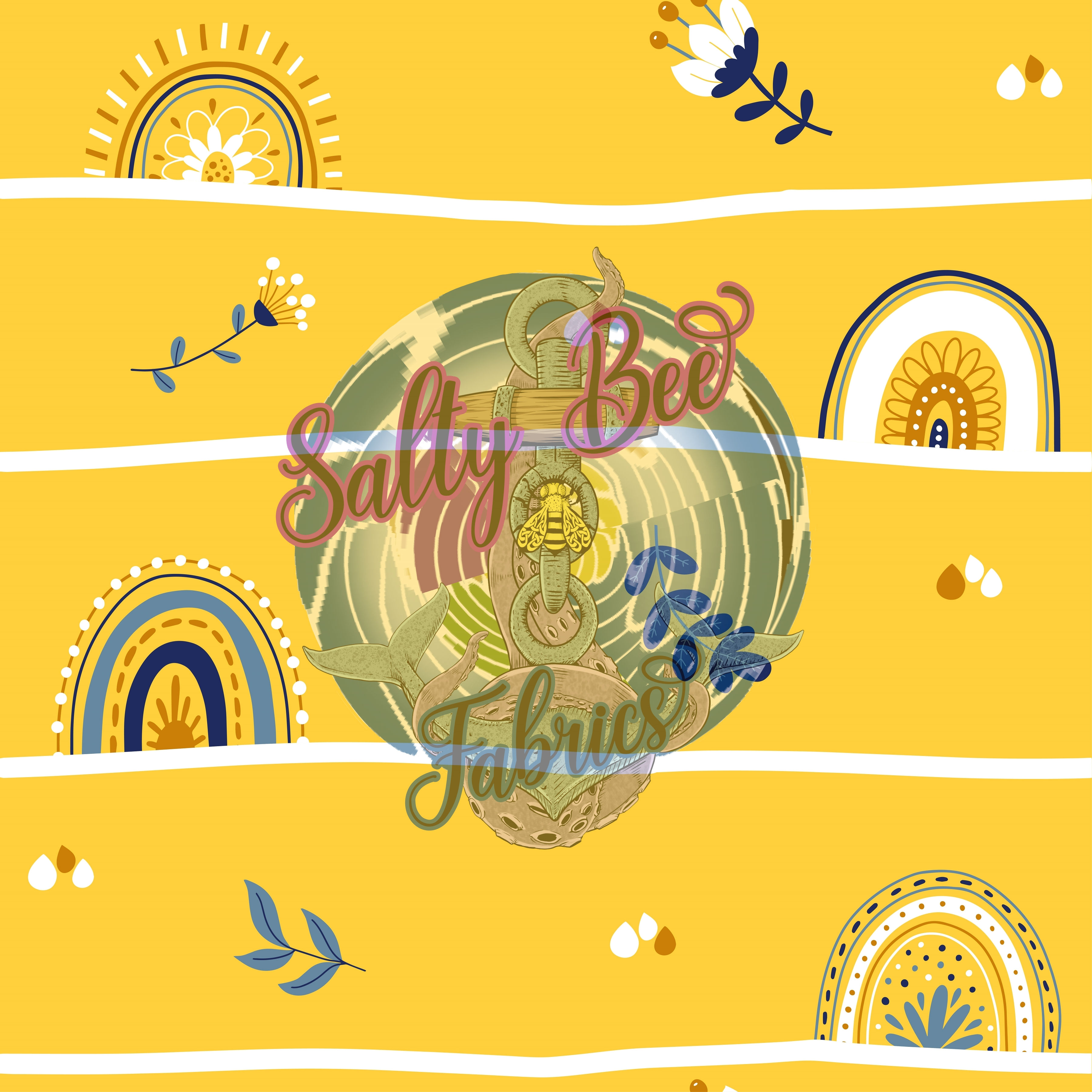 Pre-Order | R37 | Boho Bees Rainbow Stripes