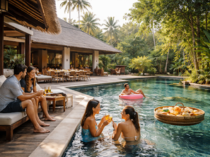 villa untuk kelompok besar di Bal