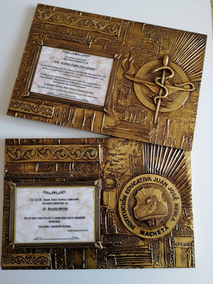PLACAS CONMEMORATIVAS EVENTOS CULTURALES DANZA BANDAS PERSONAJE HOMENAJEADO