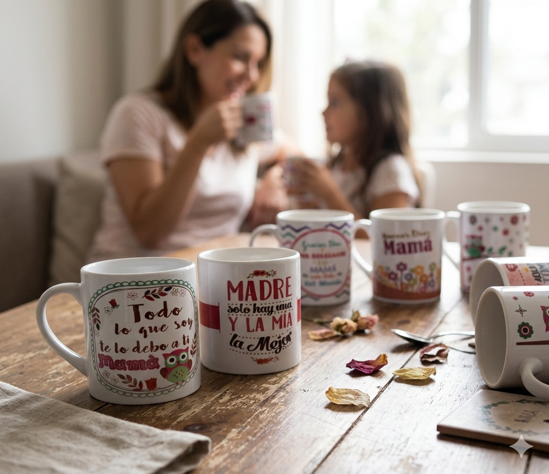 Mugs Día de la Madre - 6 Onzas - Interior Blanco