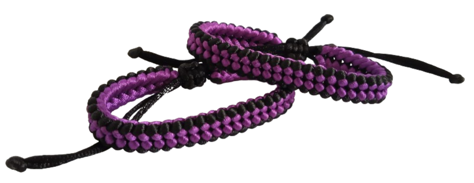 PULSERA MANILLA BRAZALETES DOS COLORES CORDON SEDA